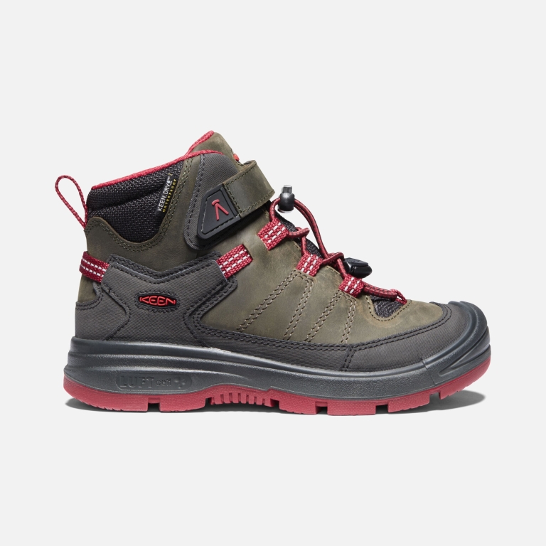 Keen Redwood Waterproof Boots - Kids' Grey Red Boots